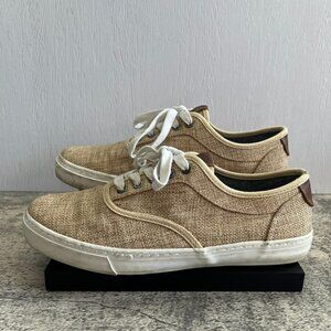 EXP NYC Mens Canvas and Leather Beige Sneaker Size 9